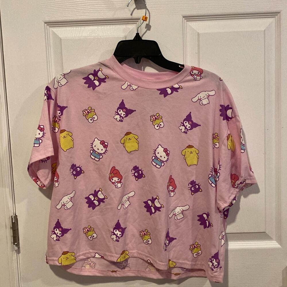 BNWT Hello Kitty & Friends Cropped T-Shirt Women's Size Large